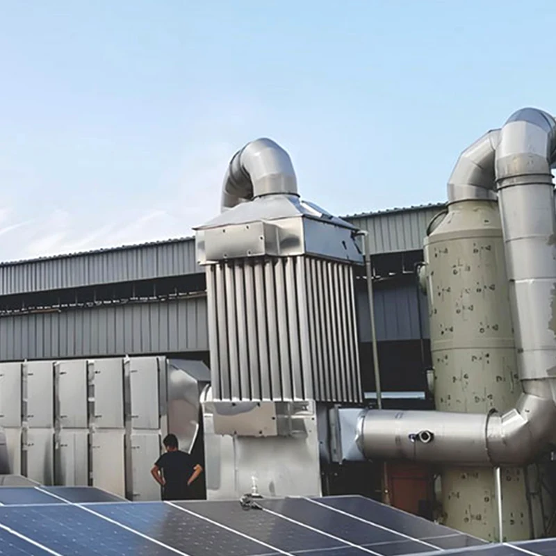 Qual é o tratamento dos gases residuais orgânicos de uma turbina térmica?